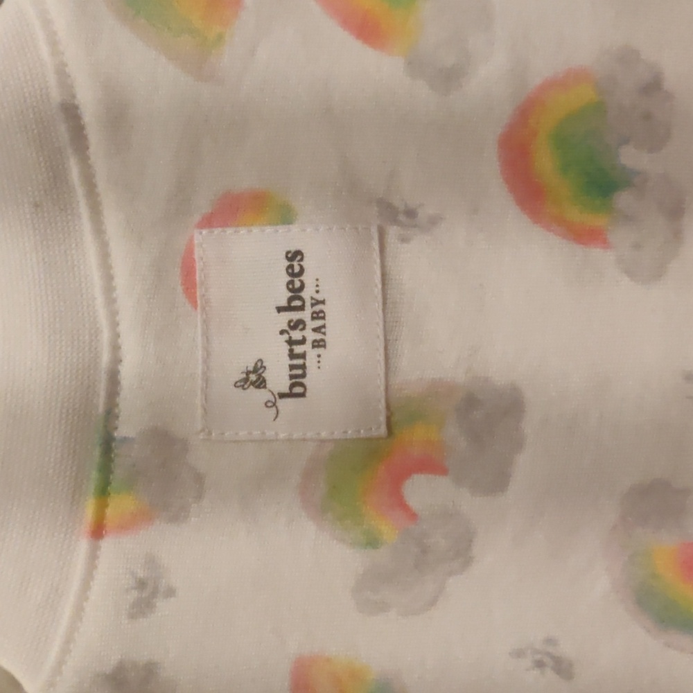 New! Burt's Bees Baby Girl Footless 3 Piece Zipper Pajamas Set Organic Cotton - Picture 6 of 14